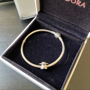 Pandora Bracelet with Coffee/Tea cup charm